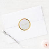 Sticker Rond Bordure dorée (Enveloppe)