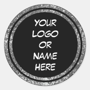 Sticker Rond Bordure double du cercle de Parties scintillant d'