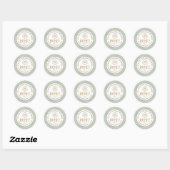 Sticker Rond Bordure et abeilles en peigne de miel vert or (Feuille)