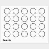 Sticker Rond Bordure gris clair vierge (Feuille)