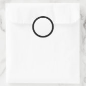 Sticker Rond Bordure noire solide vide (Sac)