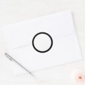 Sticker Rond Bordure noire solide vide (Enveloppe)