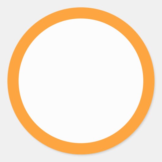 Sticker Rond Bordure orange vierge (Devant)