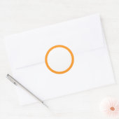 Sticker Rond Bordure orange vierge (Enveloppe)