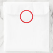 Sticker Rond Bordure rouge vierge (Sac)