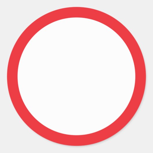 Sticker Rond Bordure rouge vierge (Devant)