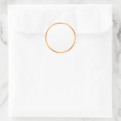 Sticker Rond Bordure simple blanche et orange (Sac)