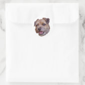 Sticker Rond Bordure Terrier (Sac)