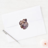 Sticker Rond Bordure Terrier (Enveloppe)