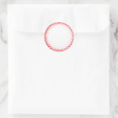 Sticker Rond Bordure vague Noir blanc personnalisé (Sac)