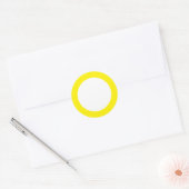 Sticker Rond Bordures larges - Alerte jaune (Enveloppe)