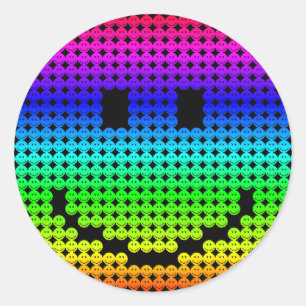 Sticker Rond Borg Rainbow