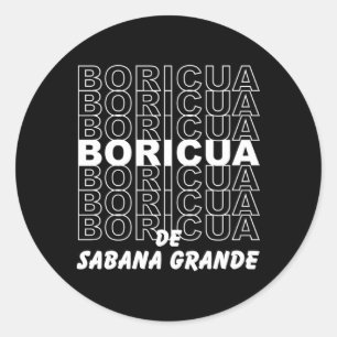 Sticker Rond Boricua De Sabana Grande Porto Rico