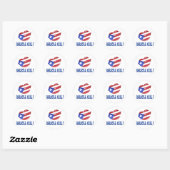 Sticker Rond Boricua Girl (Feuille)