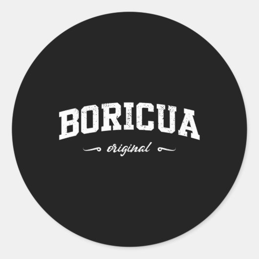 Sticker Rond Boricua Porto Rico Original (Devant)
