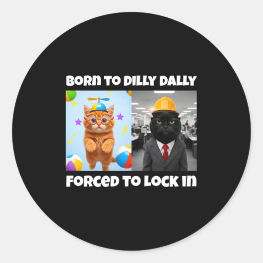 Sticker Rond Born Dilly Dally Forced Lock (Devant)