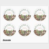 Sticker Rond Born Two Be Wild Safari Birthday (Feuille)