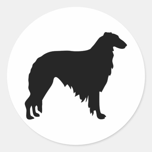 Sticker Rond Borzoi (Devant)