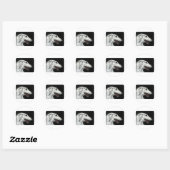 Sticker Rond borzoi (Feuille)