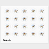 Sticker Rond Borzoi Noel (Feuille)