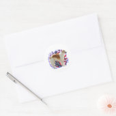 Sticker Rond Borzoi Patriot (Enveloppe)