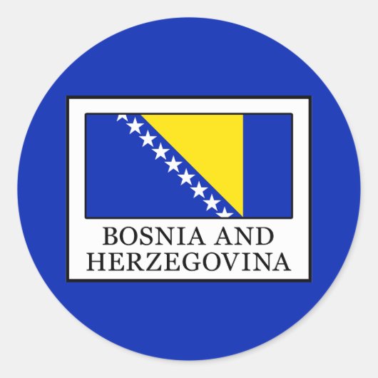 Sticker Rond Bosnie-Herzégovine (Devant)