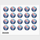 Sticker Rond Bosquet de Colorfall – Paysage de forêt automnale (Feuille)