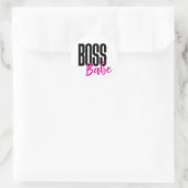 Sticker Rond Boss Babe, Girl Boss (Sac)