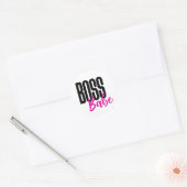 Sticker Rond Boss Babe, Girl Boss (Enveloppe)