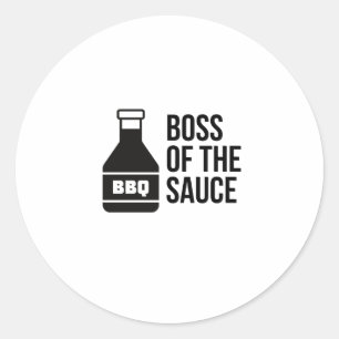 STICKER ROND BOSS DE LA SAUCE BBQ
