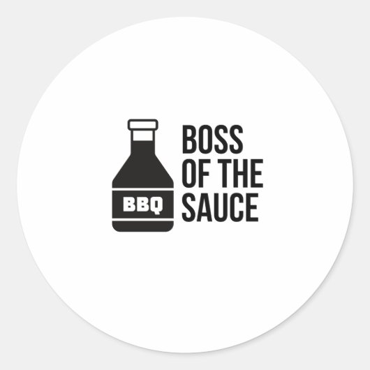 STICKER ROND BOSS DE LA SAUCE BBQ (Devant)