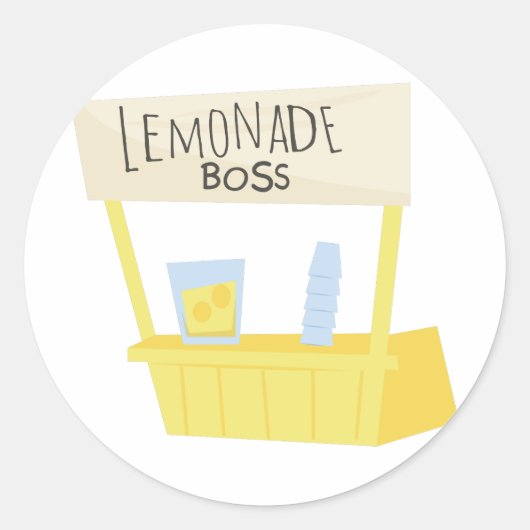 Sticker Rond Boss de limonade (Devant)