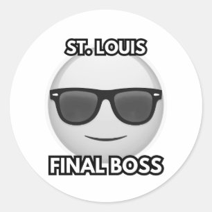 Sticker Rond Boss final de St. Louis Cool Emoji