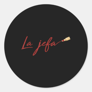 Sticker Rond Boss Lady Cinco De Mayo Cute Lipstick maquillage S