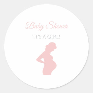 Sticker Rond Bosse chic de bébé de femme enceinte de baby