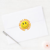 Sticker Rond Bossy Boots Smile Faites-moi confiance (Enveloppe)