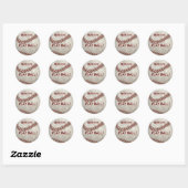 Sticker Rond Boston Baseball "Play Ball" Histoire américaine (Feuille)