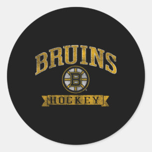Sticker Rond Boston Bruins Hockey Vintage Dark Heather
