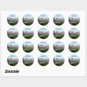 Sticker Rond Boston Common, parc public, (Feuille)