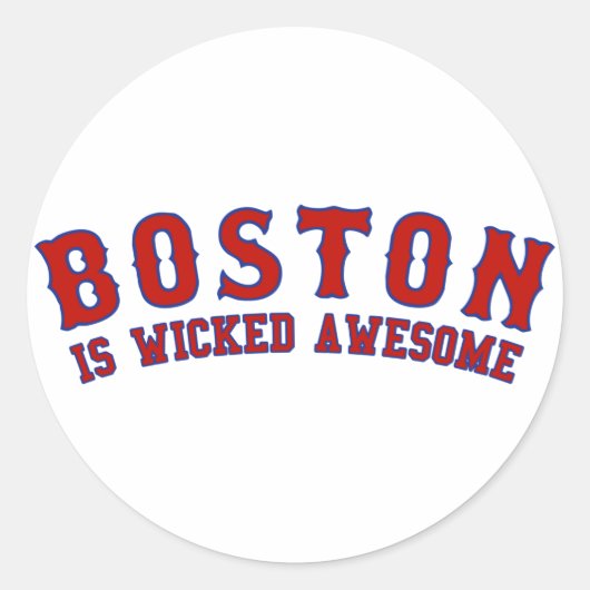 Sticker Rond Boston est génial (Devant)