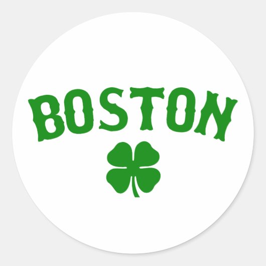 Sticker Rond Boston Irish (Devant)
