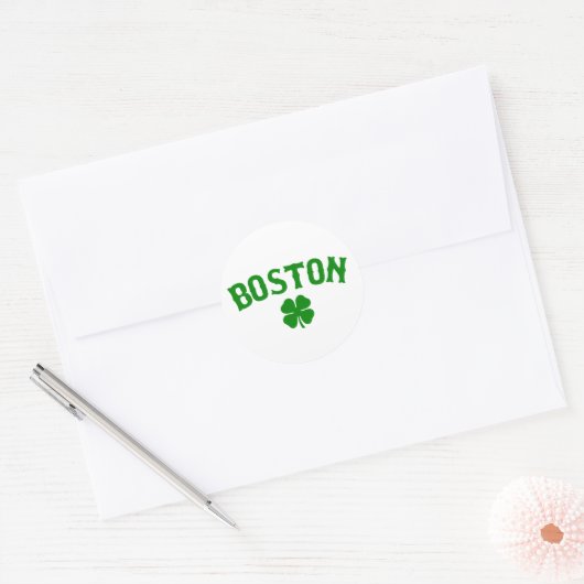 Sticker Rond Boston Irish (Enveloppe)