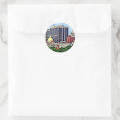 Sticker Rond Boston MA - Skyline avec Massachusetts State House (Sac)