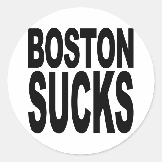 Sticker Rond Boston Sucks (Devant)