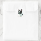 Sticker Rond Boston Terrier (Sac)