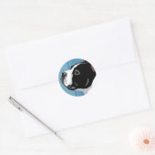 Sticker Rond Boston Terrier (Enveloppe)