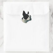 Sticker Rond Boston Terrier (Sac)