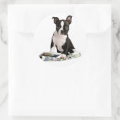 STICKER ROND BOSTON TERRIER (Sac)