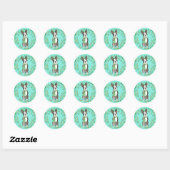Sticker Rond Boston Terrier Bestie (Feuille)