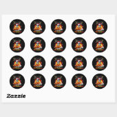 Sticker Rond Boston Terrier Dog Halloween And Merry Christmas (Feuille)